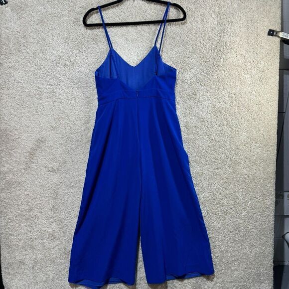 C/MEO Collective Power Trip Jumpsuit Womens Medium Blue Wide-Leg Spaghetti Strap - Picture 16 of 16